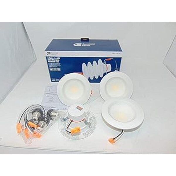 Commercial Electric 4 unidades 4 pulgadas blanco mate_2