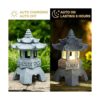 Lovely Ran Estatua solar de dos capas de farol de pagoda_3