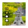 Lovely Ran Estatua solar de dos capas de farol de pagoda_4