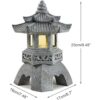 Lovely Ran Estatua solar de dos capas de farol de pagoda_6