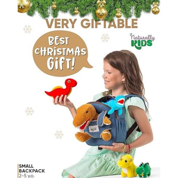 Naturally KIDS Juego de juguetes de peluche de dinosaurio_2