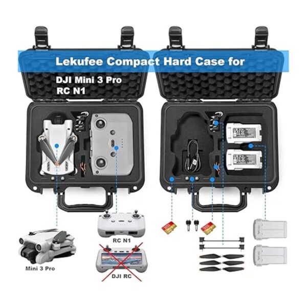 LEKUFEE Funda rígida compacta e impermeable compatible con