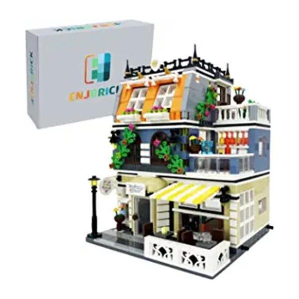 ENJBRICK Kit de construcción cuadrado de montaje de hotel_1