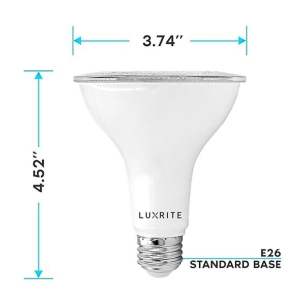 Luxrite Juego de 6 bombillas LED PAR30 equivalente a 75_4