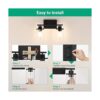 EDISHINE Lámpara de tocador de baño 2 lámparas de baño_5