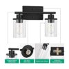EDISHINE Lámpara de tocador de baño 2 lámparas de baño_2