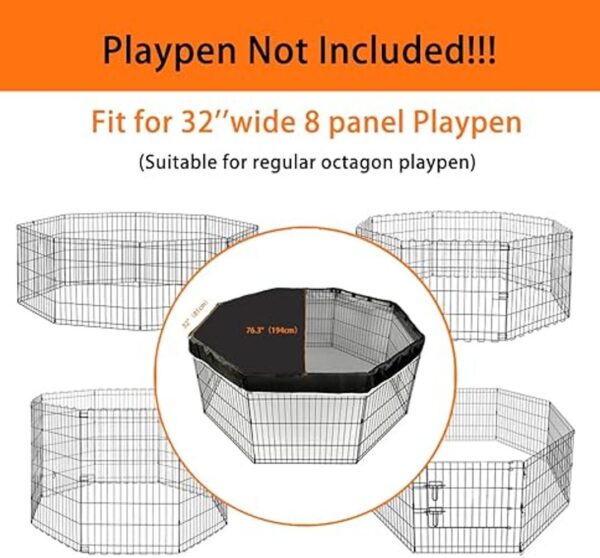 Dog Playpen Mesh Top Cover Pet Play Pen CoverKeeps Pet