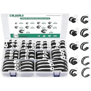 OURU Kit surtido de 110 abrazaderas de cable 10 tamaños_1