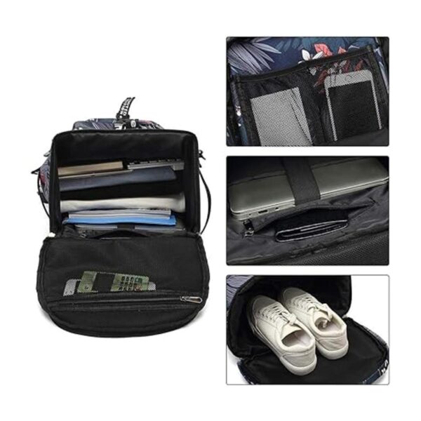 Floral Gym Duffle Bag Backpack 4 ways for Women Waterproof_5