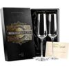 Copas de regalo de champán con borde dorado Juego de 2_1
