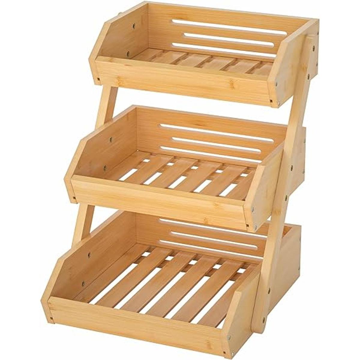Cesta grande de frutas de bambú cuenco de frutas de 3