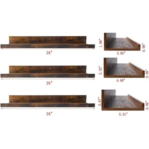 Giftgarden Juego de 3 estantes flotantes de 24 pulgadas_3