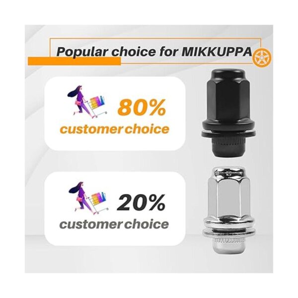 MIKKUPPA 24 tuercas M12X1.5 negras para lengeta de_3