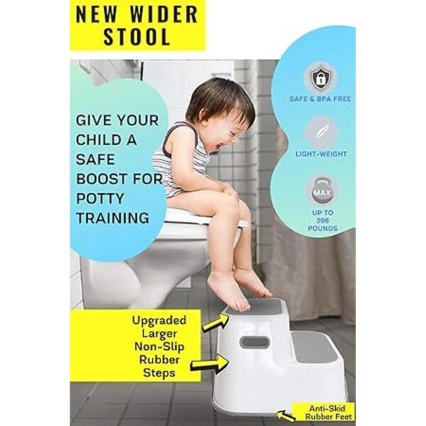 Taburete de 2 peldaños de altura doble para niños_3