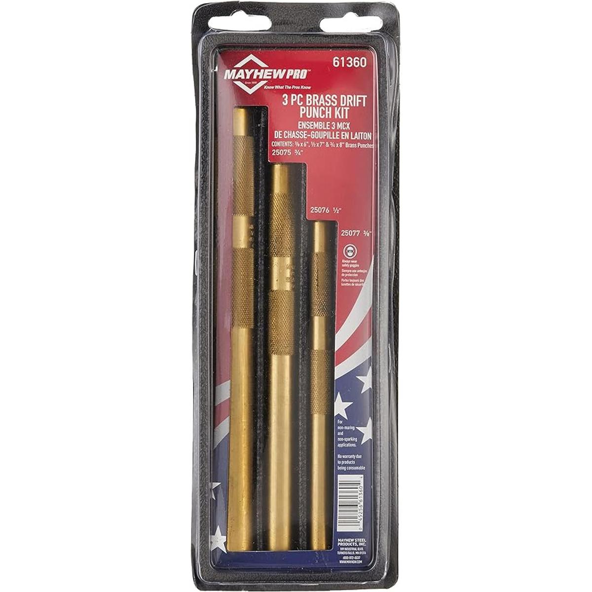 Mayhew Pro 61360 Juego de 3 piezas de latón
