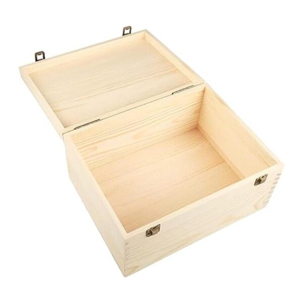 Frcctre Extral Caja de madera grande sin acabar caja de