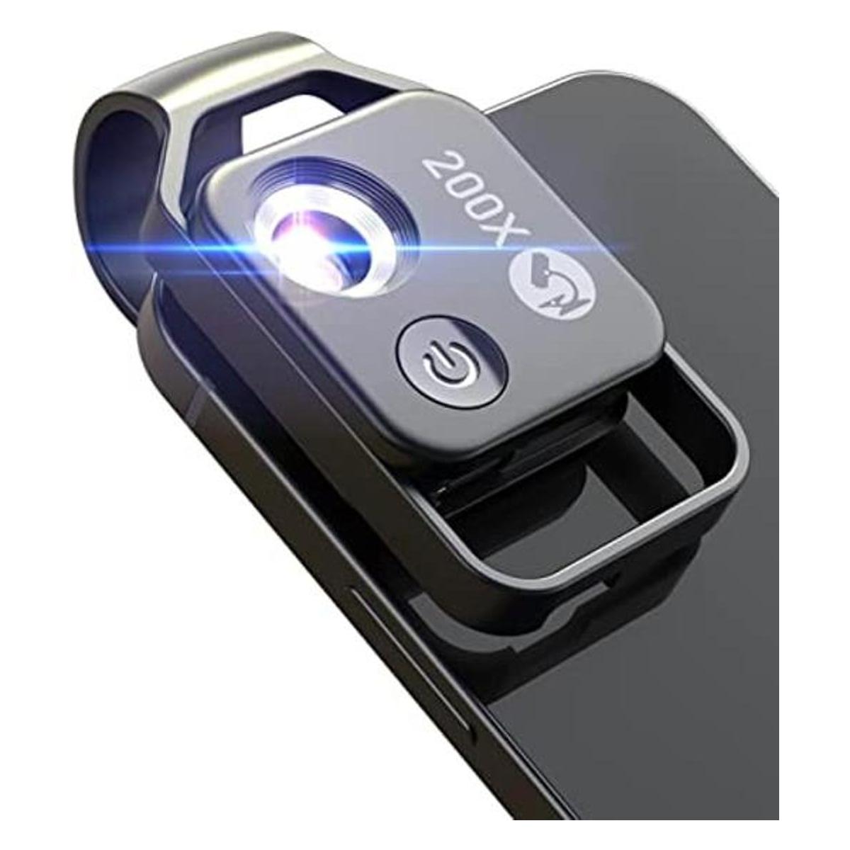 Microscopio de teléfono con lente CPLluz LED microscopio