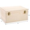 Frcctre Extral Caja de madera grande sin acabar caja de