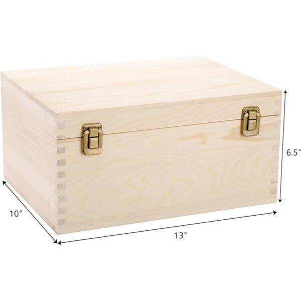 Frcctre Extral Caja de madera grande sin acabar caja de
