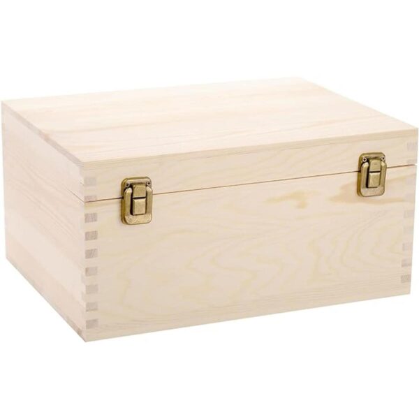 Frcctre Extral Caja de madera grande sin acabar caja de