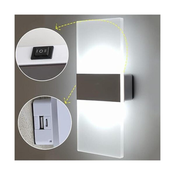 Lámpara de pared LED moderna con interruptor táctil_4
