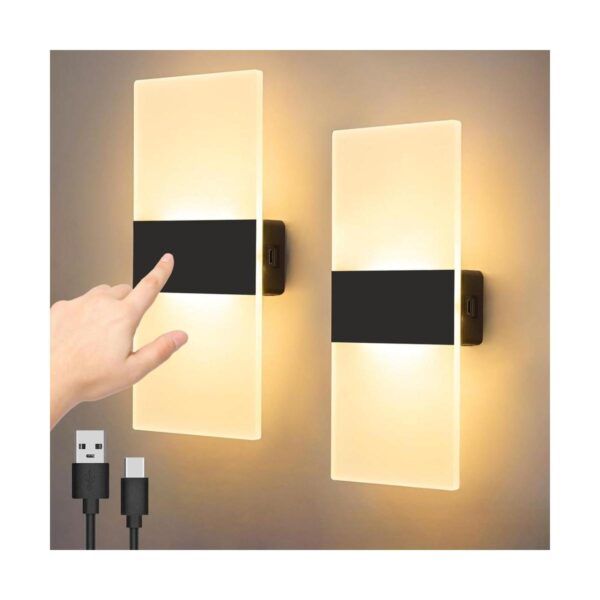Lámpara de pared LED moderna con interruptor táctil_1