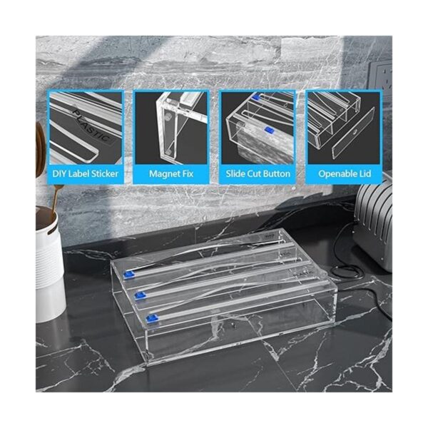 KDSKSC Organizador de papel de aluminio para cajón con 12_3