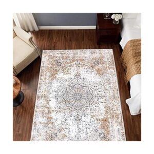JINCHAN Alfombra persa de 3 x 5 pulgadas estilo vintage