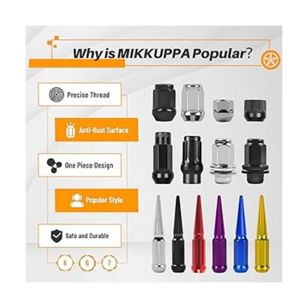MIKKUPPA 24PCS OEM M14x1.5 Lug Nuts Replacement for_2