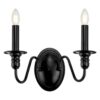 KMaiPem Apliques de pared de vela apliques negros mate_1