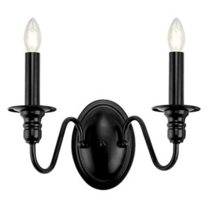 KMaiPem Apliques de pared de vela apliques negros mate_1