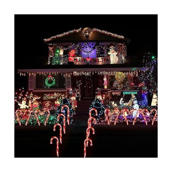 Juego de 10 luces de bastón de caramelo de Navidad de 10.0_2