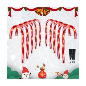 Juego de 10 luces de bastón de caramelo de Navidad de 10.0_1