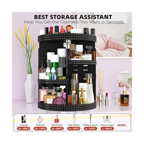 HEMTROY Organizador de maquillaje giratorio de 360 grados_4