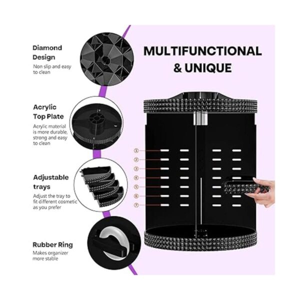 HEMTROY Organizador de maquillaje giratorio de 360 grados_5