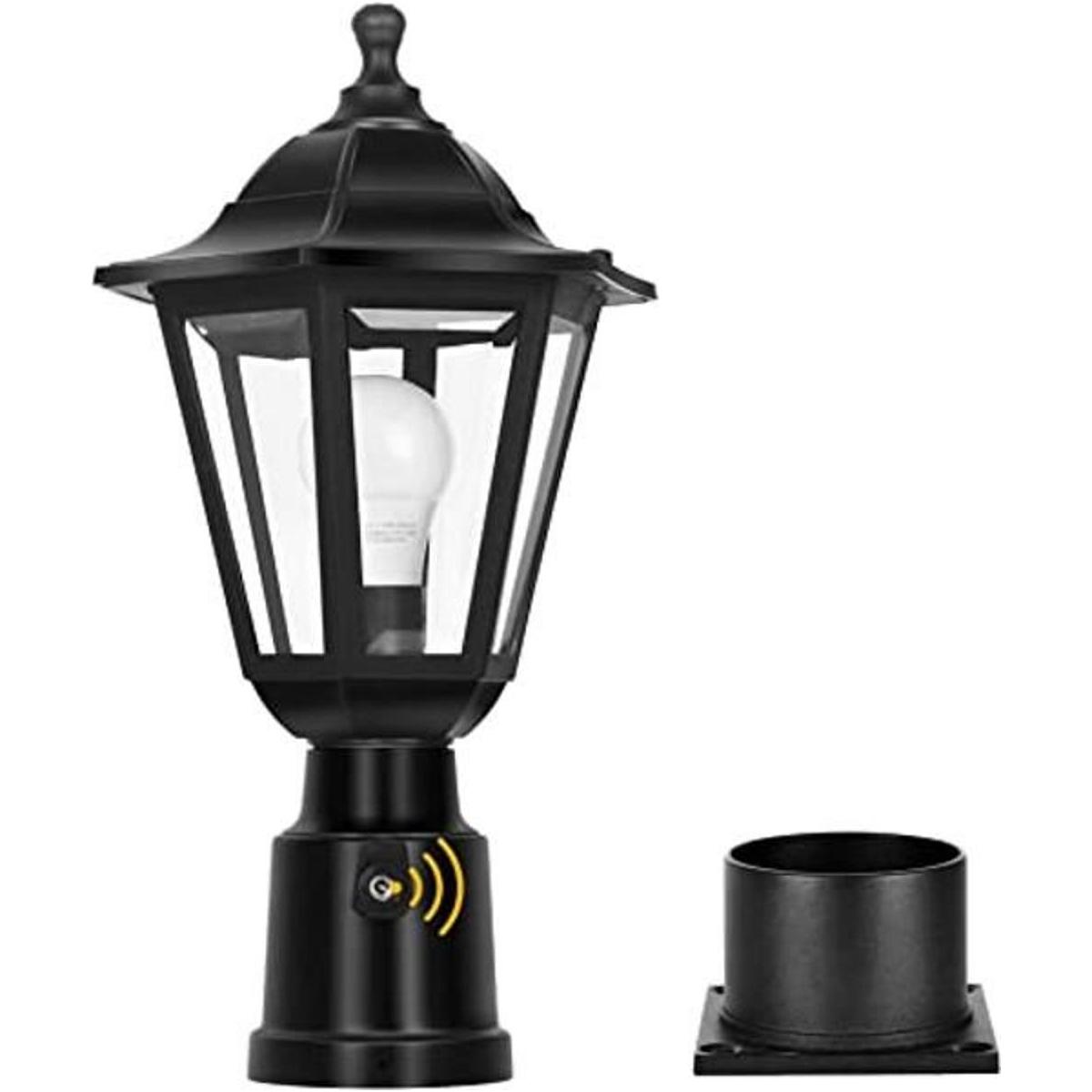 FUDESY Luz de poste con sensor del atardecer al amanecer
