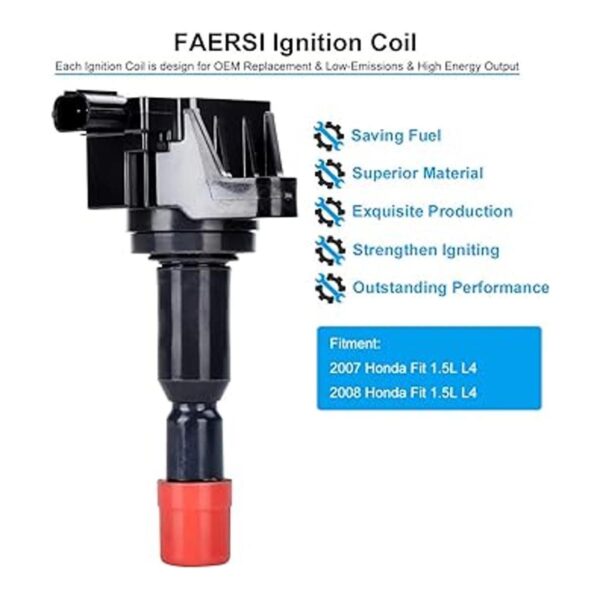 FAERSI Paquete de 4 bobinas de encendido para Honda Fit_2