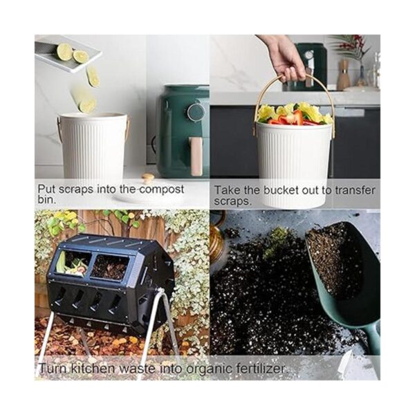 LALASTAR Contenedor de compost de cocina con tapa hecho_5
