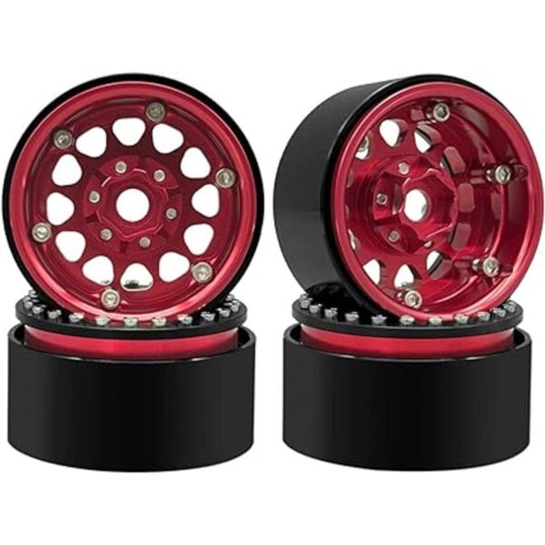 Globact 4 ruedas de 1.9 pulgadas RC Beadlock RC Rim Hub RC_6