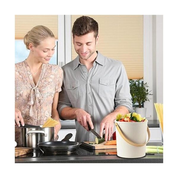 LALASTAR Contenedor de compost de cocina con tapa hecho_2