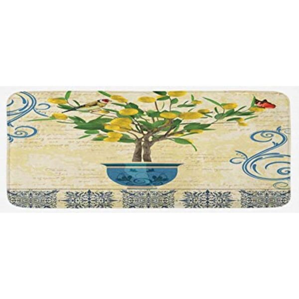 Ambesonne Tapete de cocina vintage estilo retro diseño_1