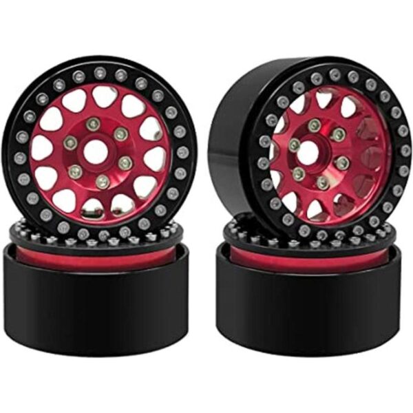 Globact 4 ruedas de 1.9 pulgadas RC Beadlock RC Rim Hub RC_1