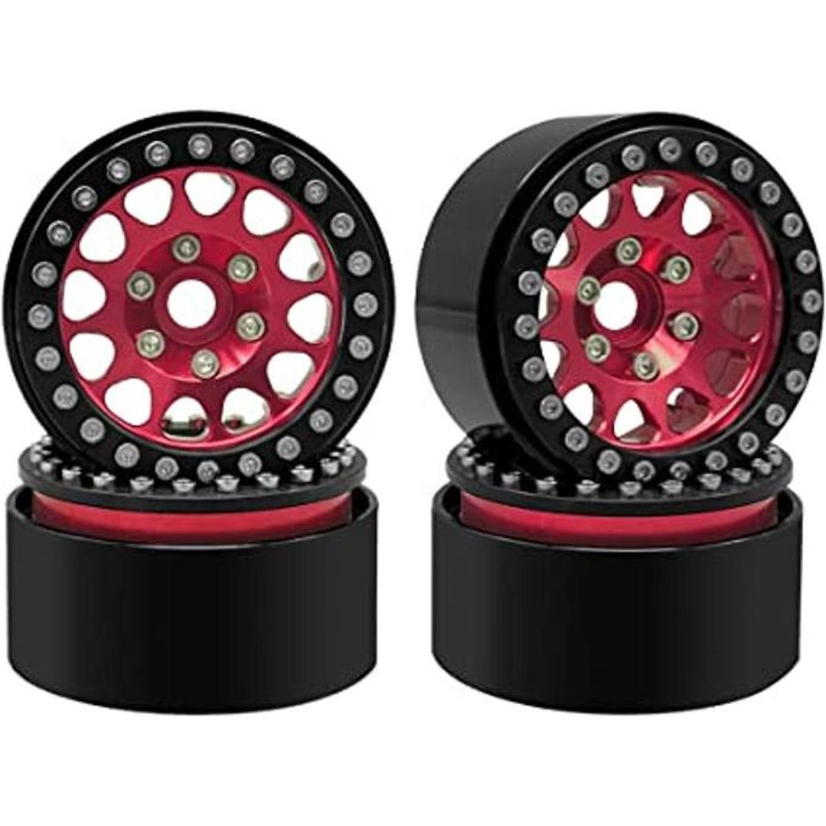 Globact 4 ruedas de 1.9 pulgadas RC Beadlock RC Rim Hub RC