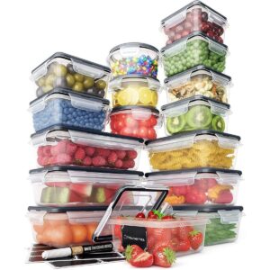 Juego de 32 recipientes de almacenamiento de alimentos con_1