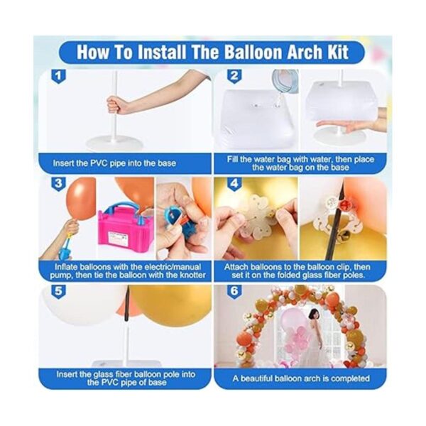 Kit de arco de globos con bomba de globos eléctrica 9_4