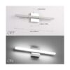 Combuh Lámpara LED de tocador de baño regulable IP44_4