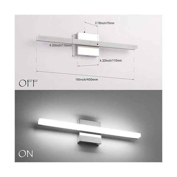 Combuh Lámpara LED de tocador de baño regulable IP44_4