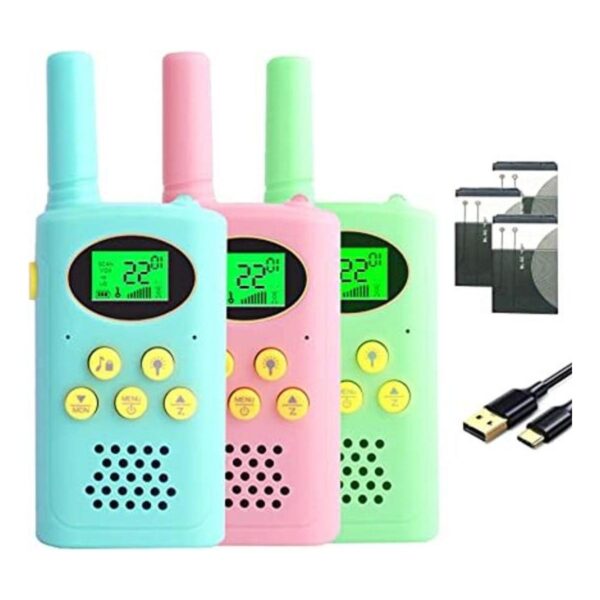 POKPOW Walkie Talkies recargables para niños 22 canales_1