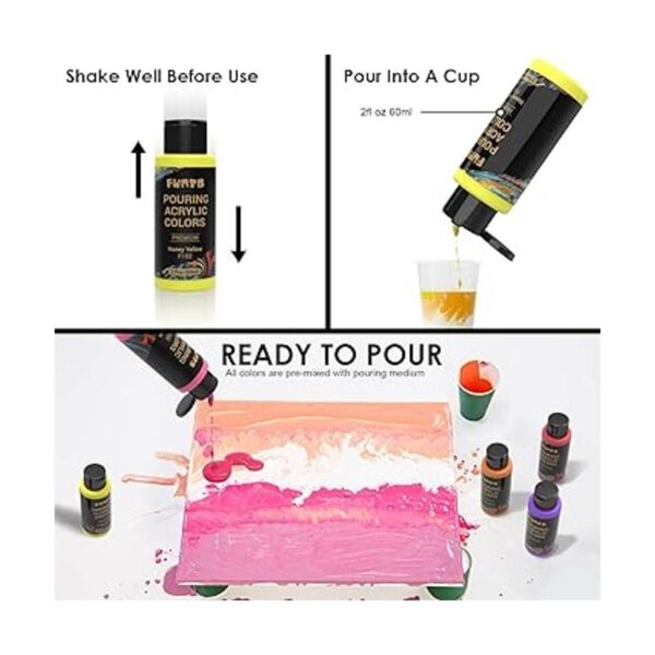 Funto Pintura acrílica para vertido juego de 36 botellas_4