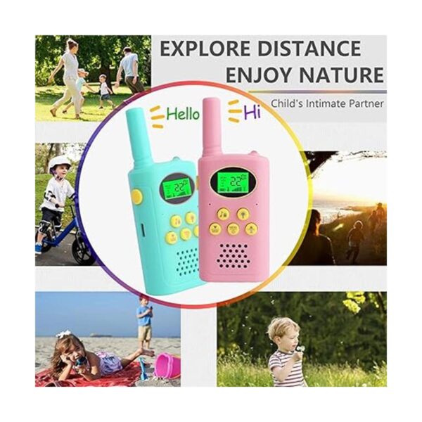 POKPOW Walkie Talkies recargables para niños 22 canales_4